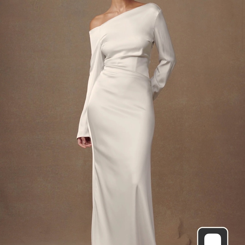 Meshki One Shoulder Cream Dress
